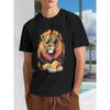 European Sizes Humorous Graphic Design of a Lion In Glasses - T-Shirts for Men, Male Tees, Vintage Graphic T-Shirts, Printed Shirts for Men