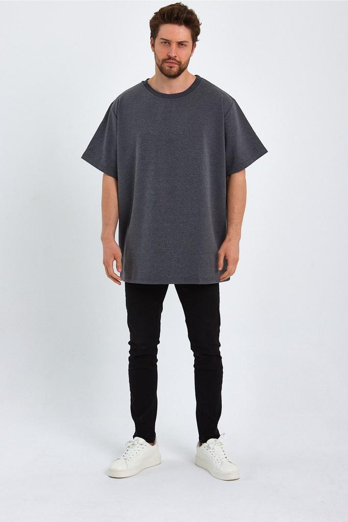 Damen Stil Übergröße T-Shirt Plus Size Oversize 2-Faden Kurzarm Rundhals T-Shirt