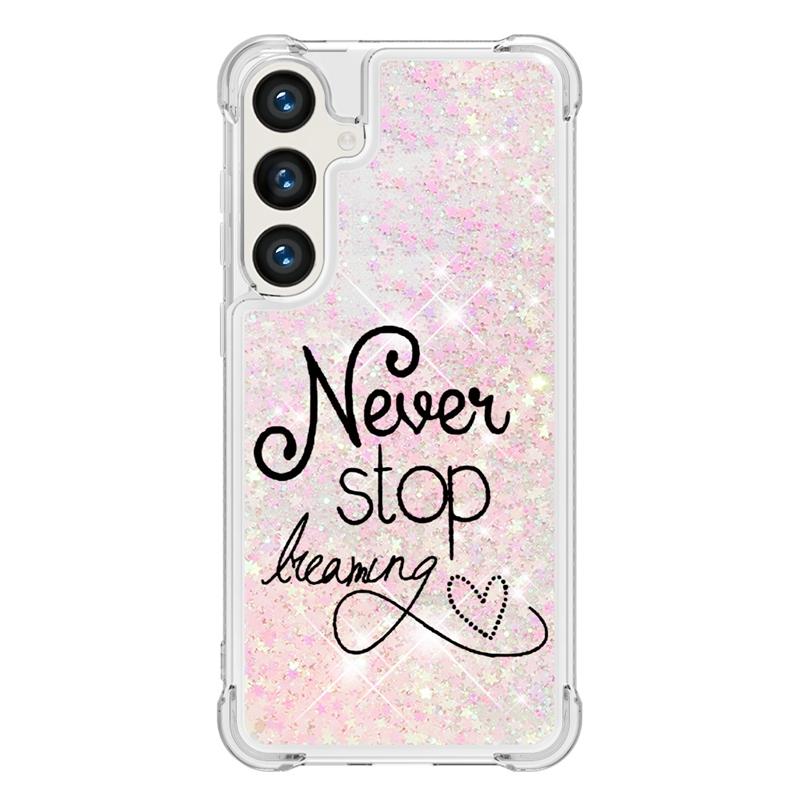 S24 Fe Case On For Funda Samsung Galaxy S24 FE Cover Glitter Dynamic Liquid Case For Samsung S 24 Ultra S24+ S24FE Cases Coque