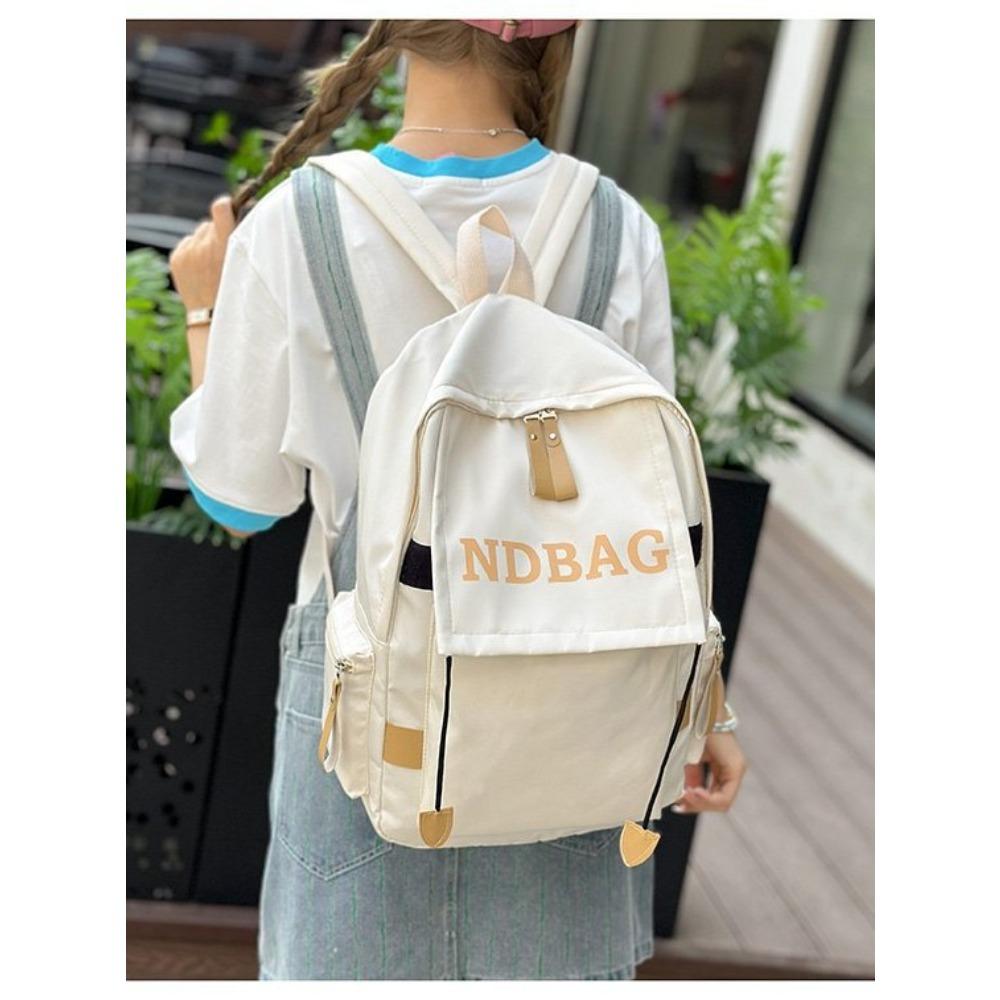 School bag for high school students, high school students, college students, backpacks to reduce the burden, high school students, backpacks for girls бежевый