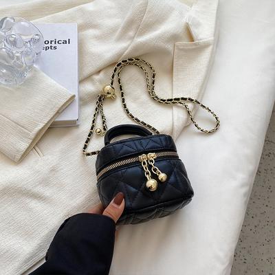 Bag Leather Women'S Bag Versatile Premium Sense Rhombus Crossbody Bag Box Bag Chain Small Square Bag