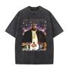 Washed Vintage Rapper The Notorious Big World Tour  Tshirt Biggie Smalls Print T Shirts Men Women Hip Hop Oversized Tshirts