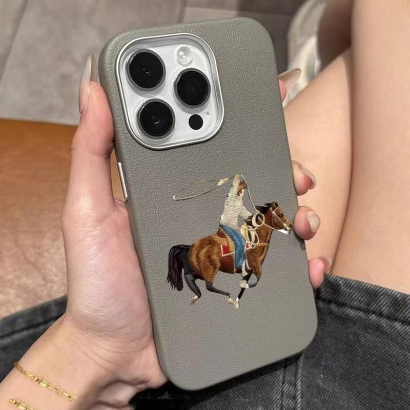 

Phone Case For iPhone 11 12 13 14 15 16 17 Pro Max XS XR X 7 8 16 Plus 16E 17 Air With A Fashionable Cowboy Riding Design Cover iPhone SE (2020)