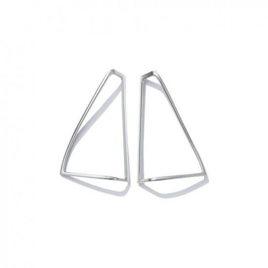 A Pillar Horn Frame Cover Trim 2pcs For Mercedes-Benz GLK 2009-2015 ABS Silver