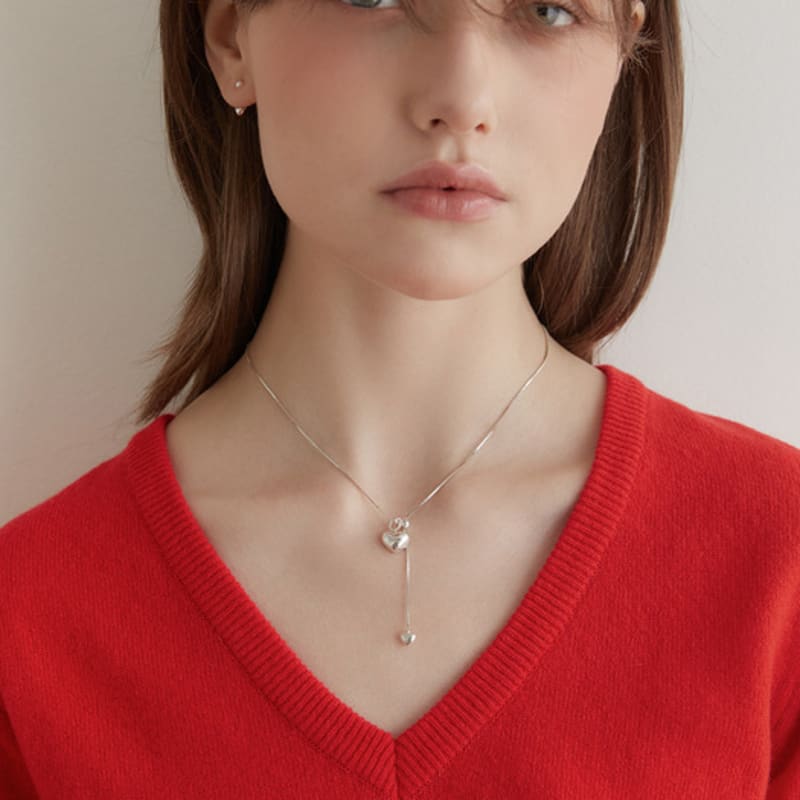 Tatiana (925 Silver) Heart Drop Necklace NZ2127