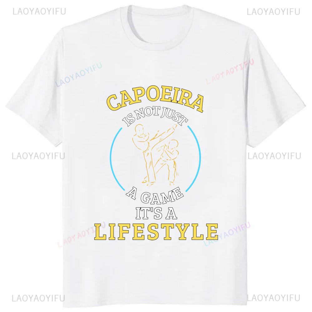 It in My DNA Capoeira Printed Tshirt Brazilian Faith Casual Fashion Loose Streetwear Short Sleeve Man Tshirt Breathe Women Tees