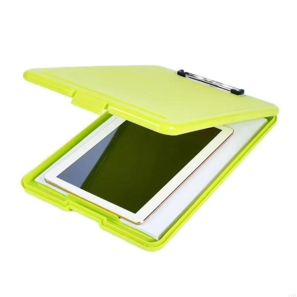 a4 Size File Organizer Plastic Document Box Practical File Folder with Clipboard School Use