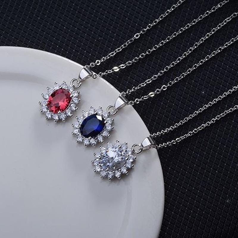Lindon Damen-Halskette mit Zirkon-Anhänger aus Kupferlegierung, für Damen, Party-Geschenke, modisches Geschenk