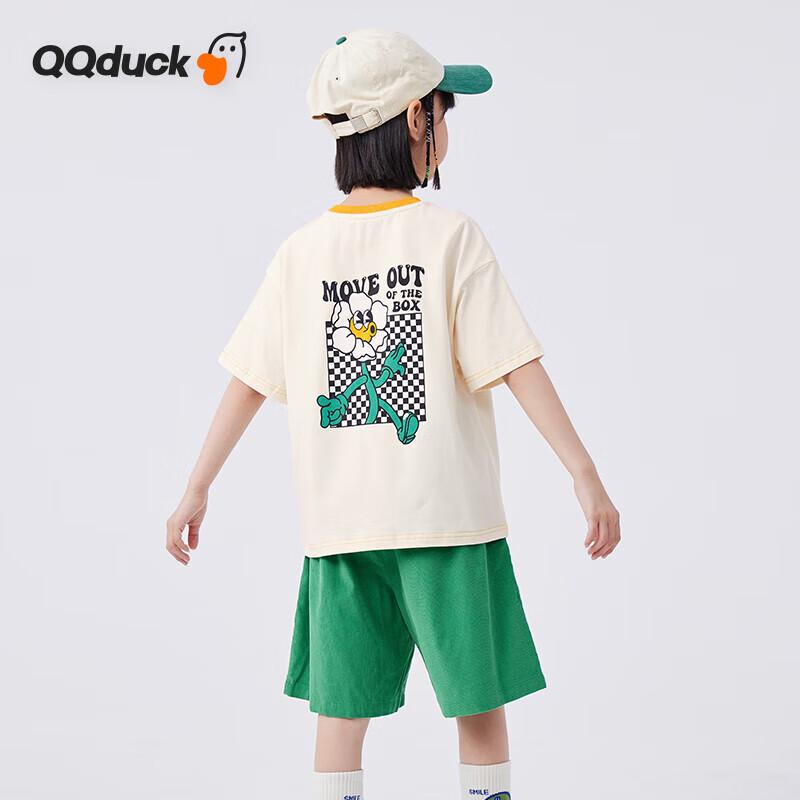 QQ DUCK Kids' Floral Print Short Sleeve Shorts Set