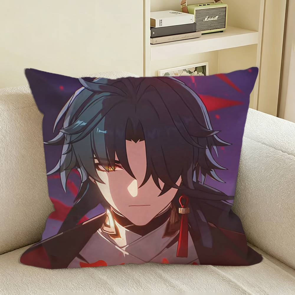 Game HSR Mortenax BBlade Square Sofa Pillow Cover Solid Color Living Room Home Decor Cushion Case