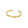 Bracciali Aperti Chunky con Fiori per Donna Acciaio Inossidabile Impermeabile Fiori Bracciale Largo Gioielli per Mano da Festa Matrimonio Regalo Elegante