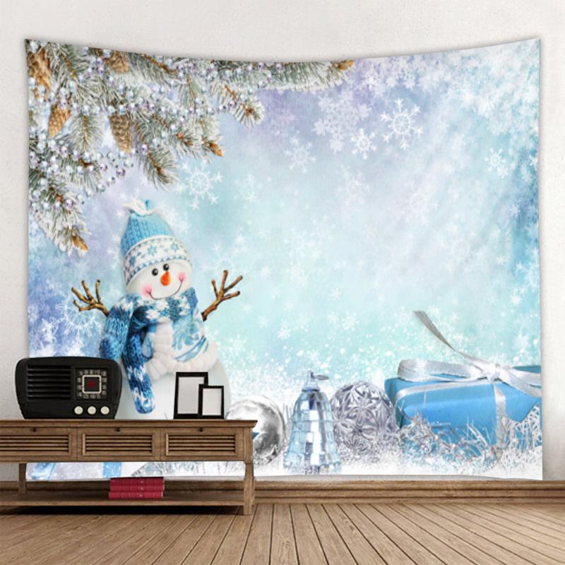

Рождественский снеговик, украшение для рождественской елки, печатный гобелен, украшение для дома, гостиной, спальни, стены, гобелен 100x75cm