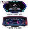 P3 P4 Автомобільний проекційний дисплей OBD2 HUD Бортовий комп'ютер Цифровий смарт-спідометр GPS Вольтметр Оберти Вода Температура Нахил Авто Електроніка