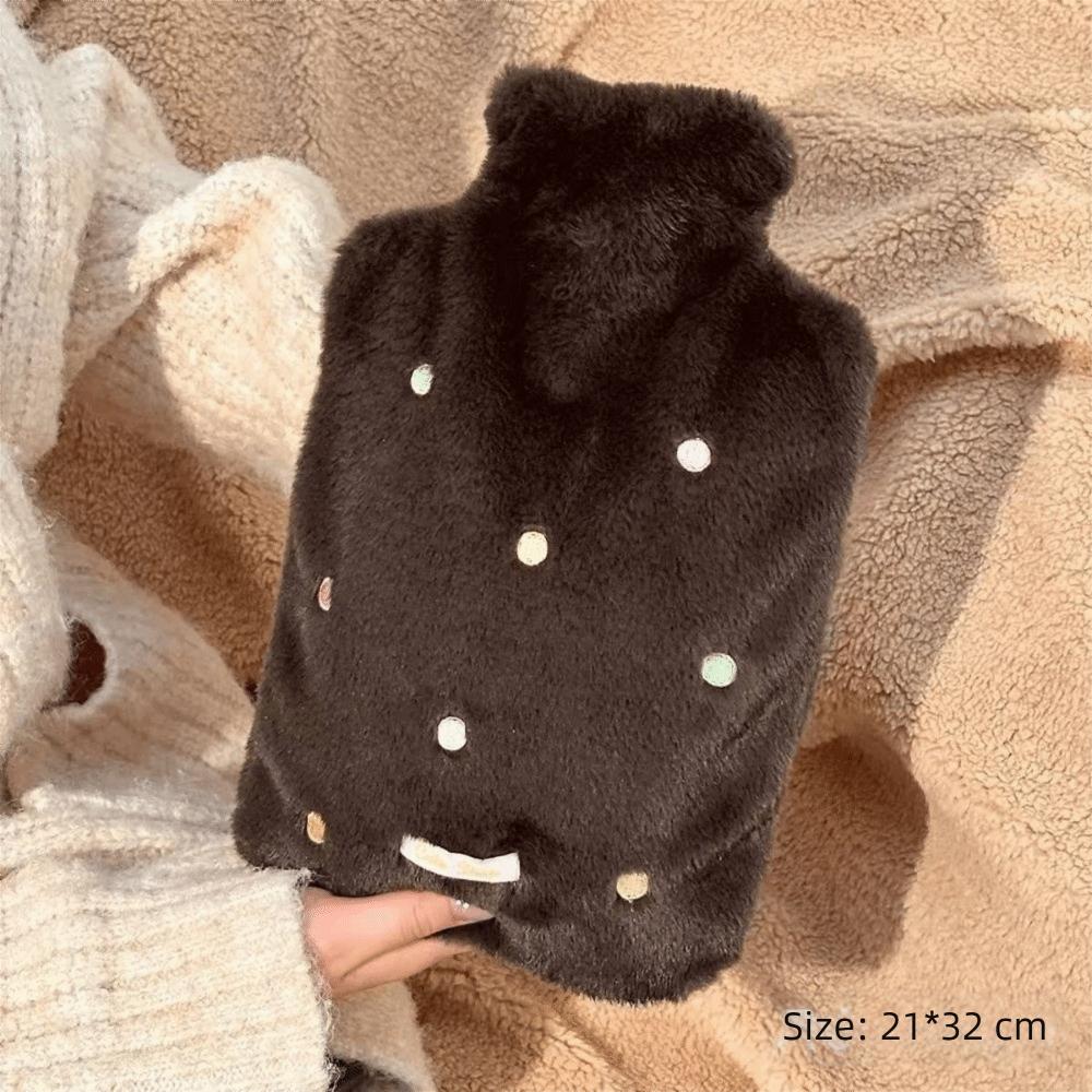 2000ML Hot Water Bottle Plush Belly Warmer Portable Hand Warmer Winter