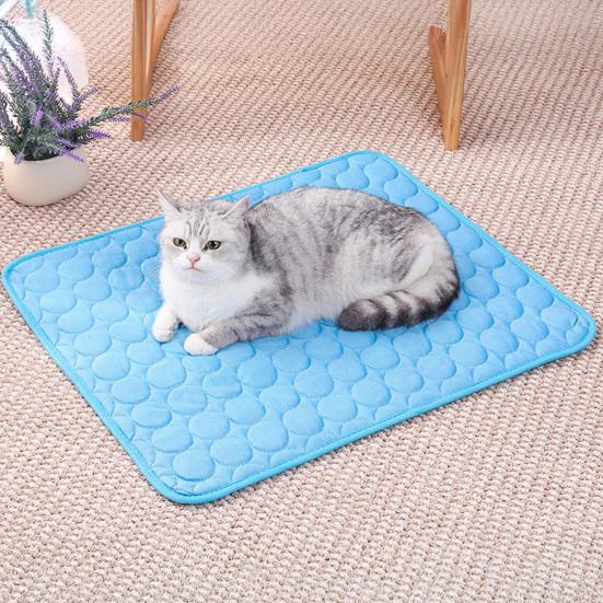 Yousheng Summer Dog Cooling Mat Washable Ice Silk Self Cooling Pad for Small Medium Dogs Cats Anti-Slip Sleeping Pad for Crate Bed Floor Car Seat