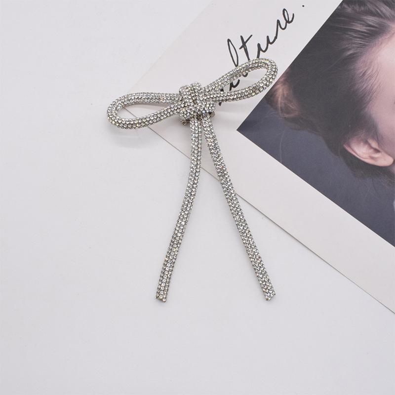 Simple Bowknot Brooches For Women Girls Blazer Accessories Elegant Bow Hair Clip Hair Accessories Gifts