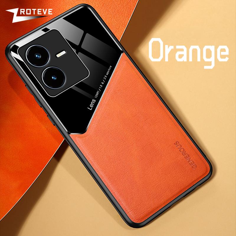 

Чехол Y22 Zroteve из ПУ кожи Автомагнитный Жесткий ПК Накладка для VIVO Y22 Y22S Y02S Y21 Y21S Y33S VivoY22 VivoY22s VivoY21 Чехлы для телефонов CHINA&For Vivo Y33s оранжевый