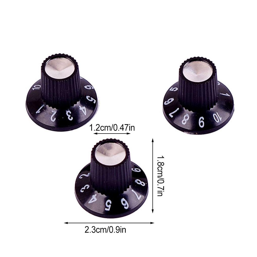 Practical Guitar Amp Knobs Plastic Skirted Knobs Speaker Audio Hat Anti-skidding Volume Potentiometer Caps Guitar Accessories
