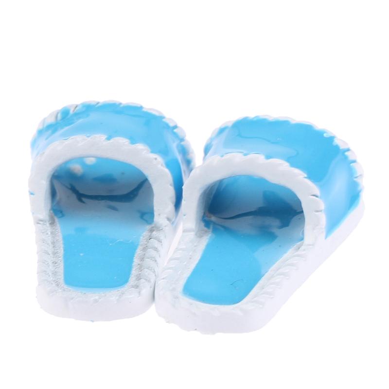 1/12 Scale Dollhouse Miniature Mini Slipper For Doll Shoes Accessories