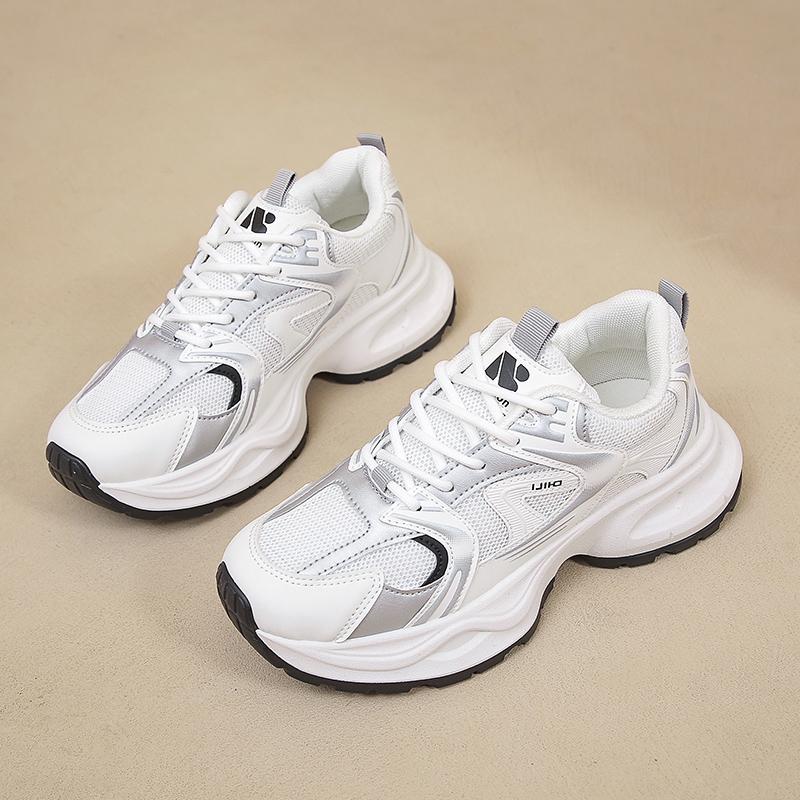 CRLAYDK 2024 New Women's Chunky Platform Sneakers Non Slip Lace Up Casual Fashion Shoes Sports Walking Tennis for Students