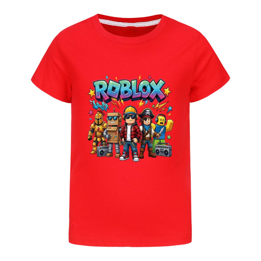 5574 Jungen Mädchen Roblox Spielaufdruck Kurzarm-T-Shirt