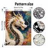 Handmade Elegant Chinese Golden Dragon Pearl DIY Painting Creative Interior Wall Art Fine Gift For Household Home Space Beautification Craft Decor