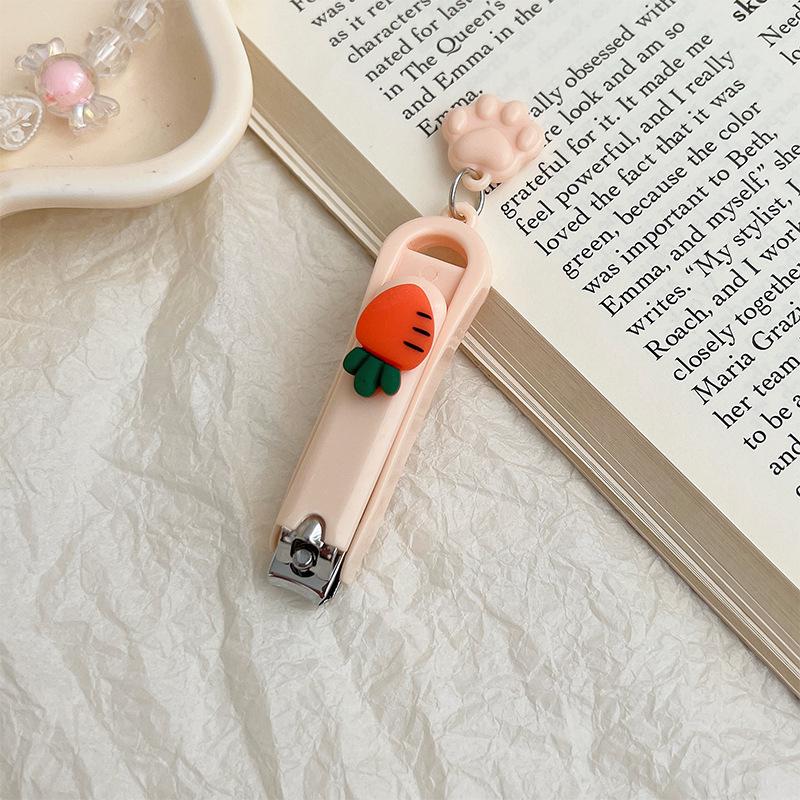 

Кусачки для ногтей в форме моркови, студенческий домашний маникюрный нож, одинарные портативные кусачки для ногтей из нержавеющей стали 2pcs