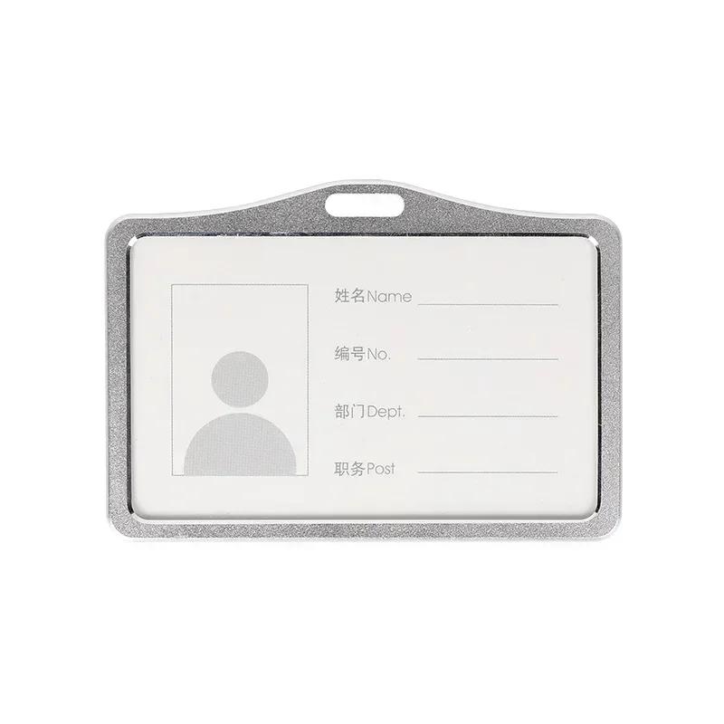 Student Retractable Badge Reel ID Card Holder Cover Case Nurse Badge Lanyards Fashion Metal Card Holders Set for Women Men
