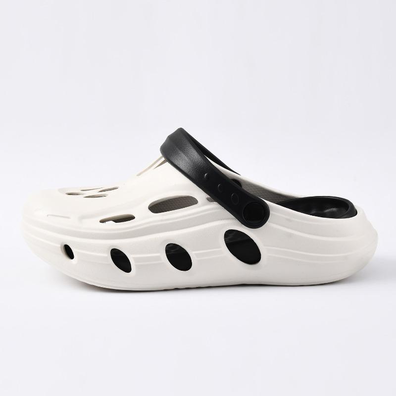 Thick-soled hole shoes men's summer non-slip beach outdoor cool slippers leaking shoes men's sandals