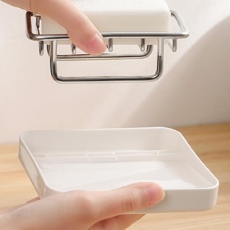 Soap Holder Dish Stainless And PP Construction Travel Shower Sponge Tray For Shower Kitchen Sink