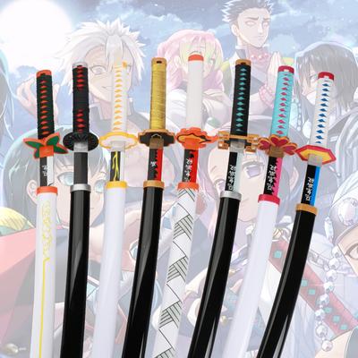 Demon Slayer Katana Cosplay Weapons  Mitsuri Shinobu White Fire God Tanjiro Wooden Toy Sword Anime Character Props