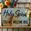 Vintage Religious Metal Tin Sign Welcome Quote Christian Wall Art 8x12 Inches