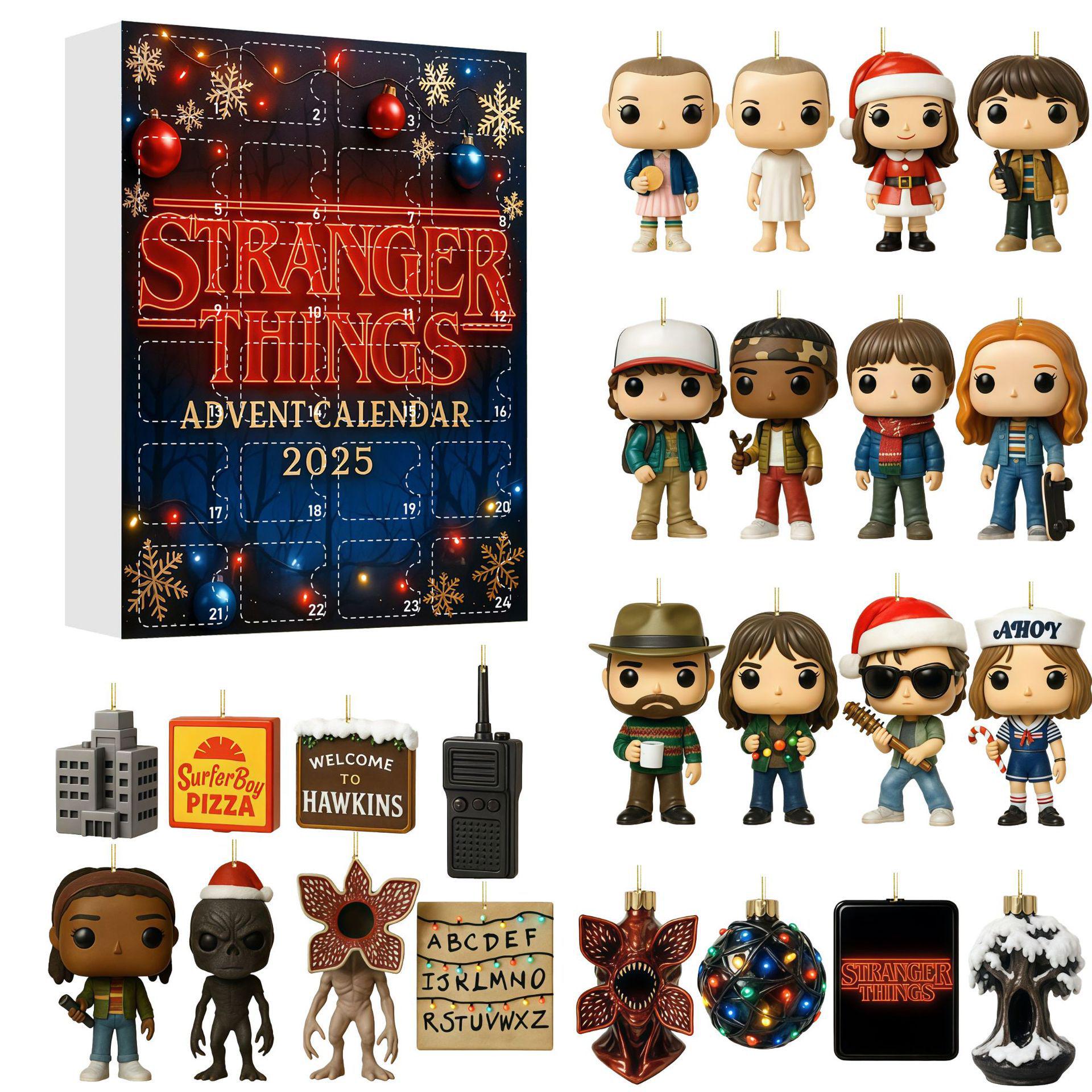 Cross-Border Christmas Countdown Calendar: Strange Story Acrylic Pendant Blind Box Acrylic Flat Style Pendant