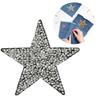 24Pcs Rhinestones Star Iron On Patches for Jeans Hat Bag Embellishment Clothing Decoration, Clothes Fabric Repair