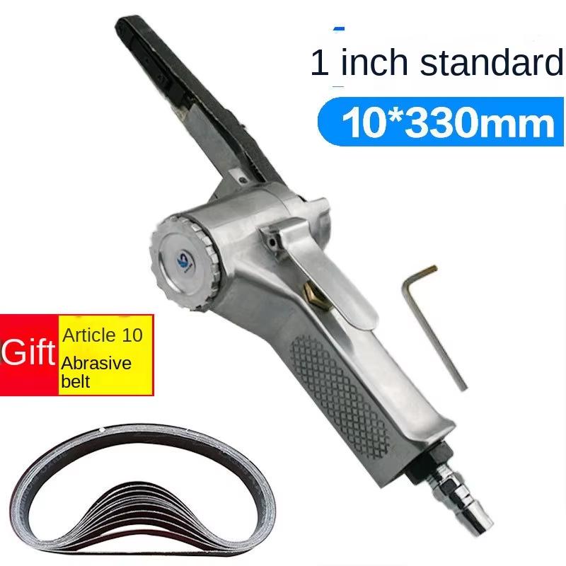 

SUBAO 3/8 Air Belt Grinder Air Angle Grinding Machine with Sanding Belts for Air Compressor Sanding Pneumatic Tool Set