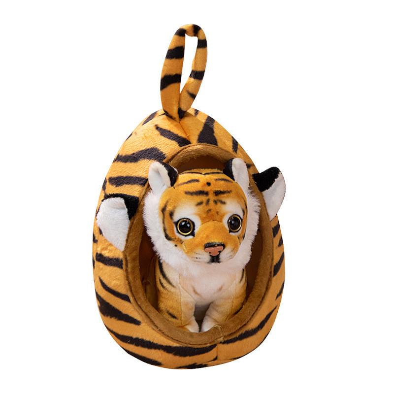 Tiger Simulation Little Pet Plush Stuffed Toy Pp Cotton Fill Kids Room Decor