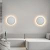 Nordic LED Wall Lamp Flicker-free Round Background Decoration Indoor Sconce for Living Room Bedroom Aisle