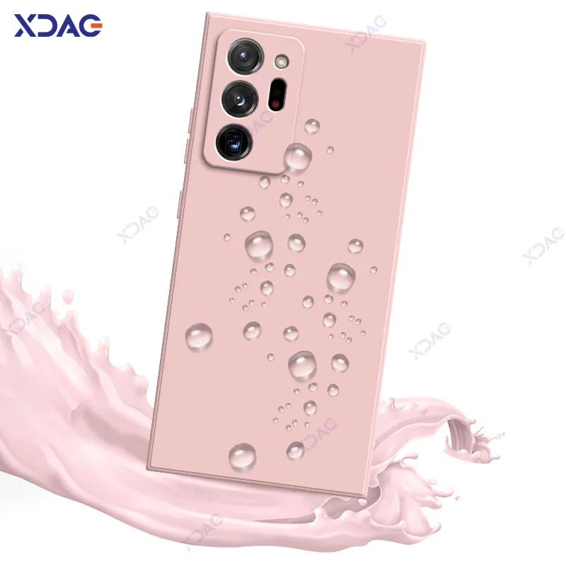 Cute Fashion Cover Cases for Samsung Galaxy Note 9 10 20 Plus Ultra SamsungNote20Ultra 5G 360 Soft Square Liquid Silicone Shield