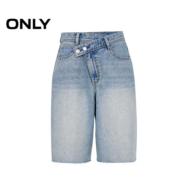 ONLY Women's 2025 Spring Retro High-Waist Denim Bermuda Shorts