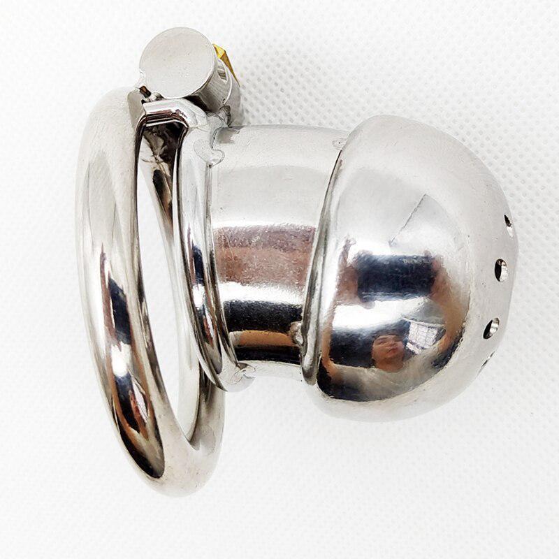 Stainless Steel Male Chastity Lock Cock Cage