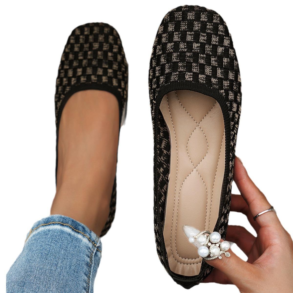 Туфли Flyknit с квадратным носком и дышащей женской трикотажной обувью на каждый день 43 — фото 5