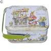 Candy Box Cartoon Rabbit Pattern Good Sealing with Handle Vintage Multi-functional Gift Giving Portable Easter Cookie Gift Tins for Holiday