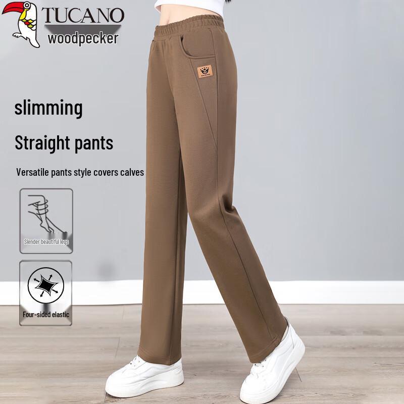 Woodpecker Women's High-Waist Straight-Leg Casual Pants