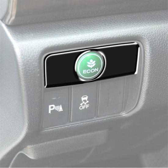 Glossy Piano Black Interior ECON Button Panel Cover Trim For Honda Accord
