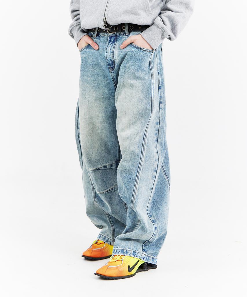 Poseusenseutibeu Fst Curved Pants (Blue)