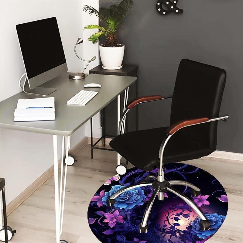

1pc Enchanted Night Garden Round carpet, Perfect for Decorating Chairs, Living Rooms, Or Bedrooms, for Living Room.016 80cm by 80cm