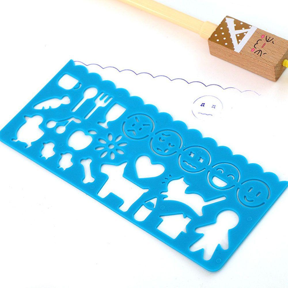 Stationery Painting Template Cartoon Spirograph School Painting Supplies Plastic Drawing Rulers