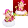 Caishen Statue Solar Powered Auto Shaking Tsai Shen Yeh Figurine Wealth Fortune Statue for Home Store   Car