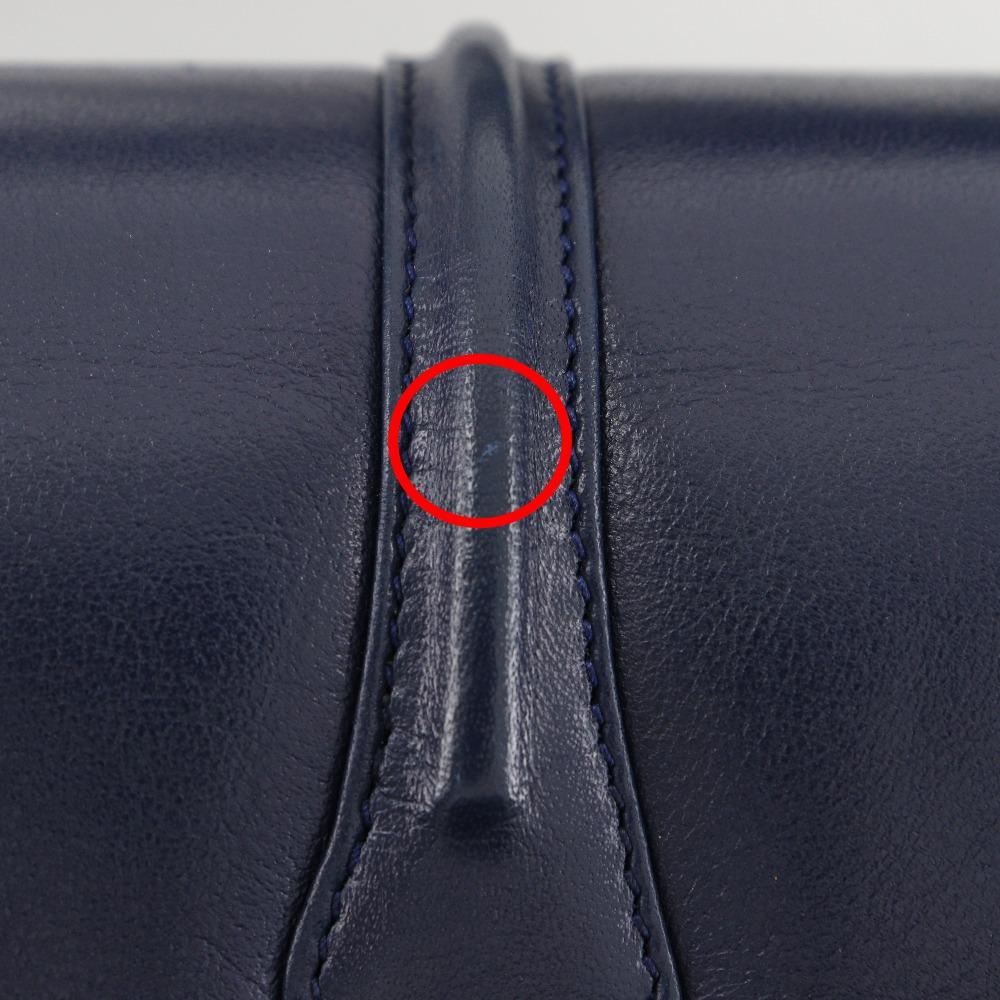 GUCCI Old Gucci Shoulder Bag vintage Navy blue Calfskin Women Used