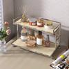 Metal Desktop Layered Storage Rack, Double-Layer Desk Rack, Water Cup And Coffee Cup Storage Rack, Cosmetics Storage Rack